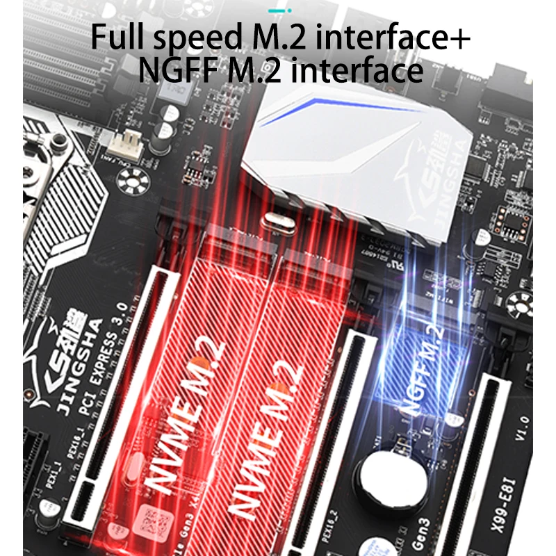 JINGSHA X99 E8I Motherboard Support Intel XEON E5 LGA2011-3 DDR4 ECC REG Memory NVME USB3.0 ATX Server Turbo boost | Компьютеры и офис