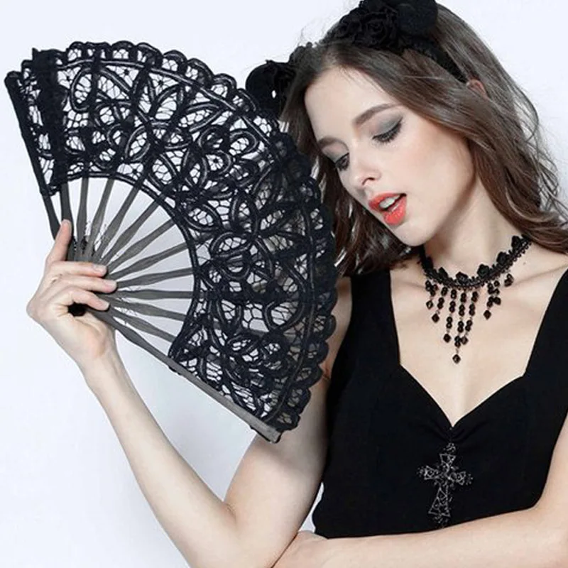 Европейский кружевной ручной вентилятор для девушек танцев подружки невесты