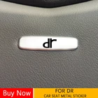 Автомобильный Стайлинг, Подголовники для автомобильного сиденья, наклейка, Значки для настройки, металлические для DR Motors DR Zero DR1 DR2 DR3 S2 DR5.0 DR F35 DR5.0, аксессуары