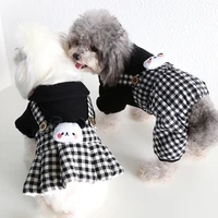 couple dog clothes winter puppy costume boy girl dog jumpsuit dress schnauzer shih tzu chihuahua pomeranian clothing ropa perro
