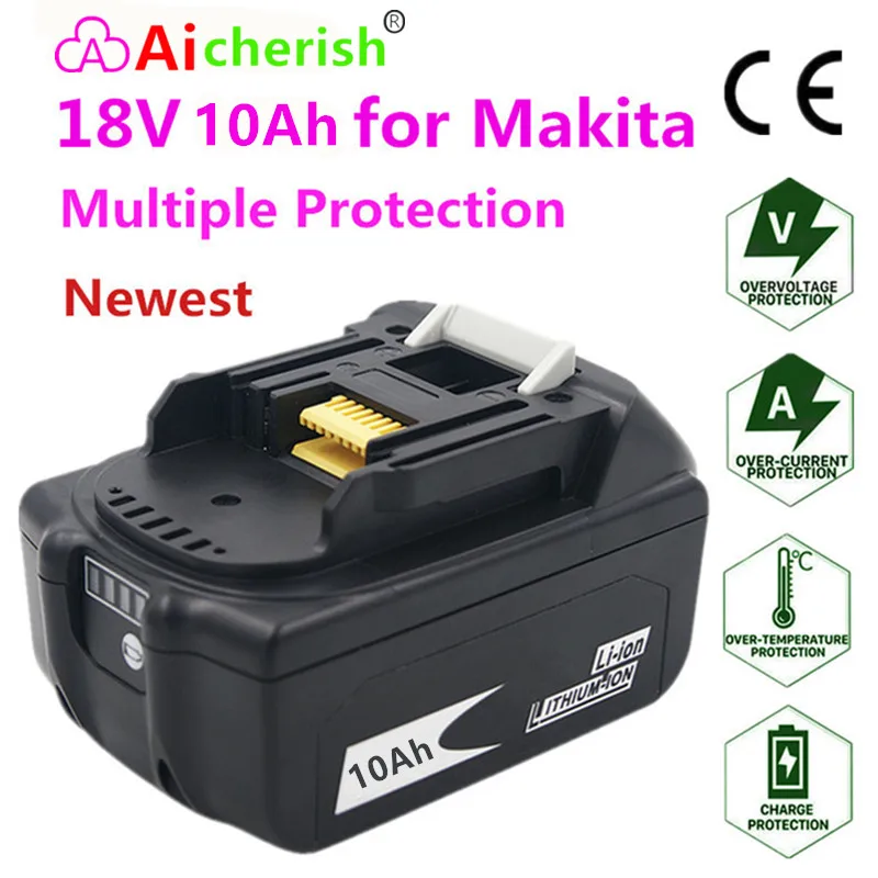 

Makita 18V Battery 3Ah 4Ah 6Ah 10Ah Lithium Ion Rechargeable Replacement for Cordless Drills BL1850 BL1830 BL1860 LXT400