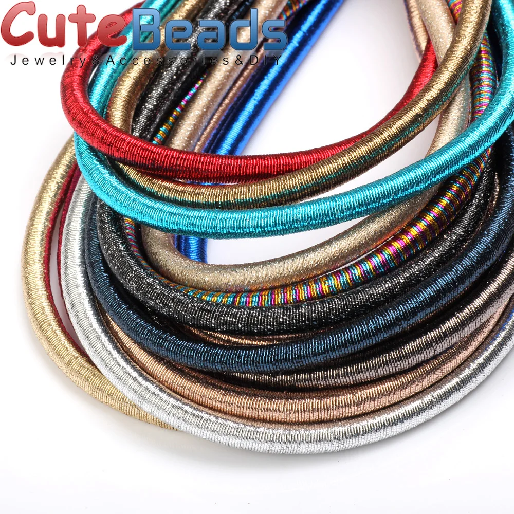 Бесплатная доставка 8 мм 46 см искусственный шелк цветной шнур прорезиненная