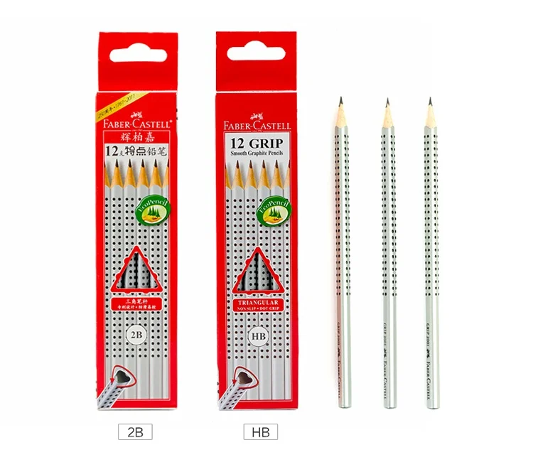 Faber Castell 3170 треугольные карандаши 12 шт. HB/2B Живопись Написание Стандартный Творческий Деревянный карандаш школы искусства канцелярские принадлежности