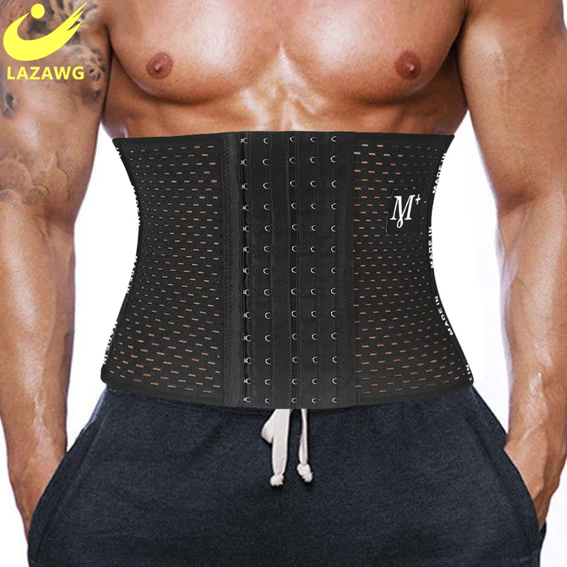 

LAZAWG Mens Waist Trainer Slim Modeling Belt Body Shaper Corset Slimming Belly Band Slim Strap Shapewear Cincher Weight Loss