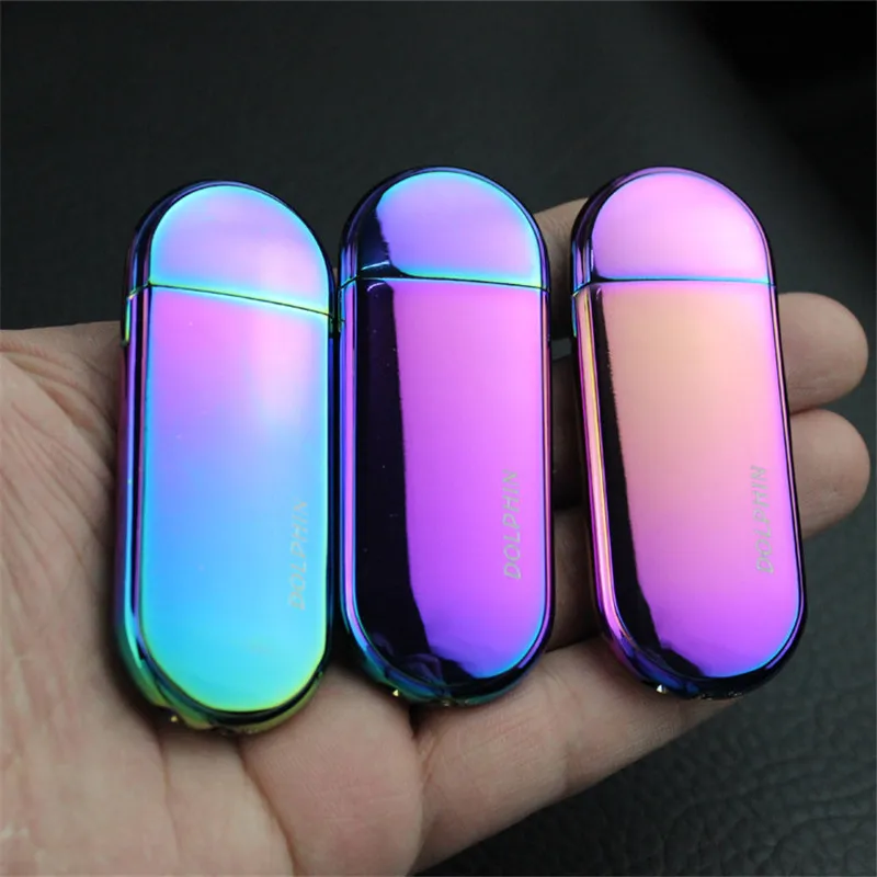 

Ultra Thin Flint Free Fire Lighter Butane Gas Metal Grinding Wheel Compact Lighter Inflatable Mini Cigarette Portable Lighter