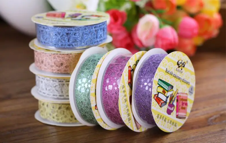 Блестящая матовая кружевная клейкая лента самоклеящаяся Маскировочная