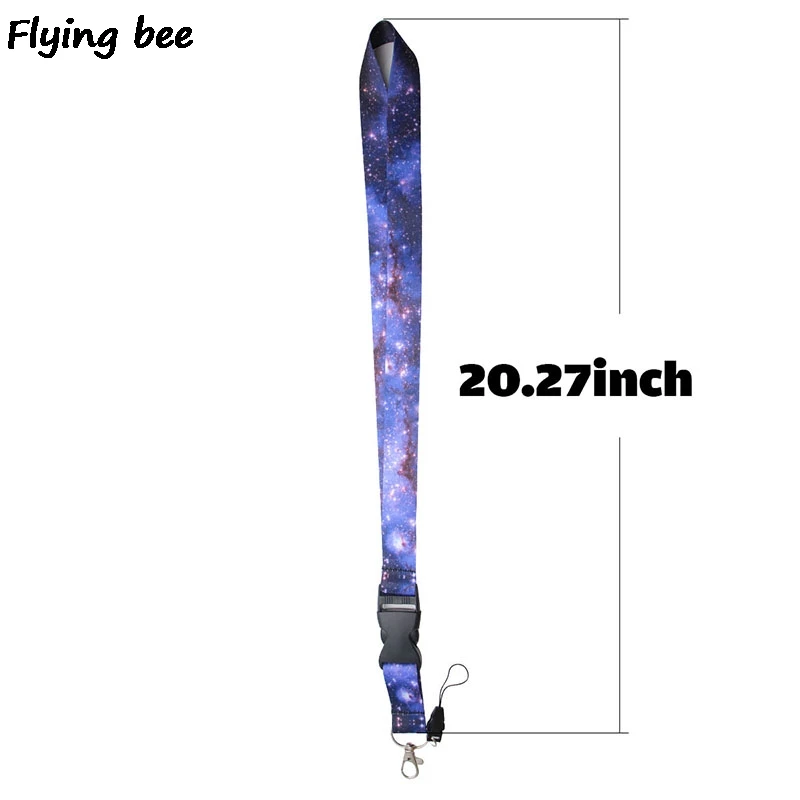 Flyingbee звездное небо крутой фиолетовый шнурок для телефона строп ключей ID-карта