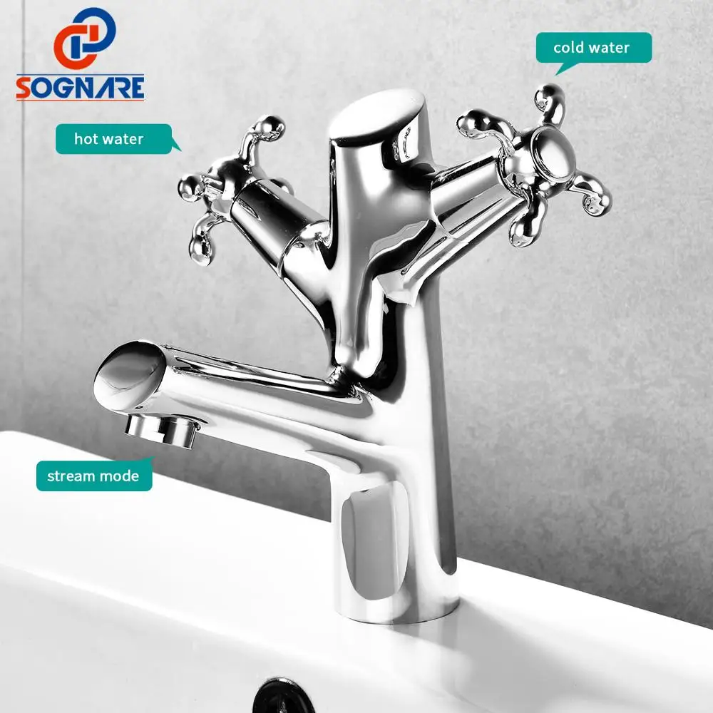 SOGANRE смесители для умывальника Элегантный смеситель горячей и холодной воды