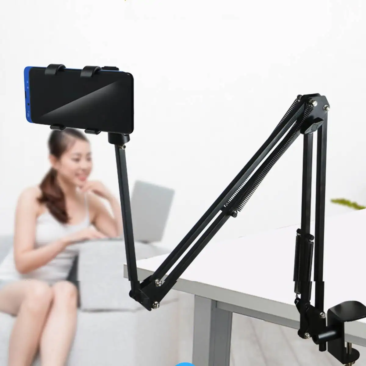 

360 Adjustable Angle Lazy Phone Holder Stand Flexible Long Arm Mobile Phone Tablet Stand Bed Lazy Bracket Clip