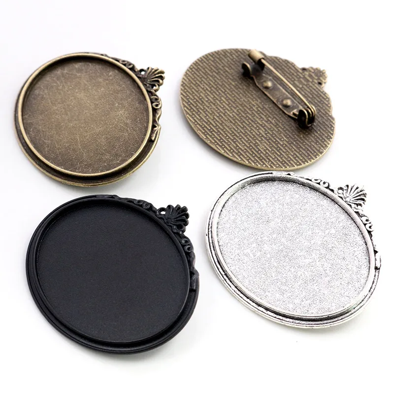 Новая мода 5 шт 30x40 мм Внутренний размер Античная Посеребренная черная бронзовая