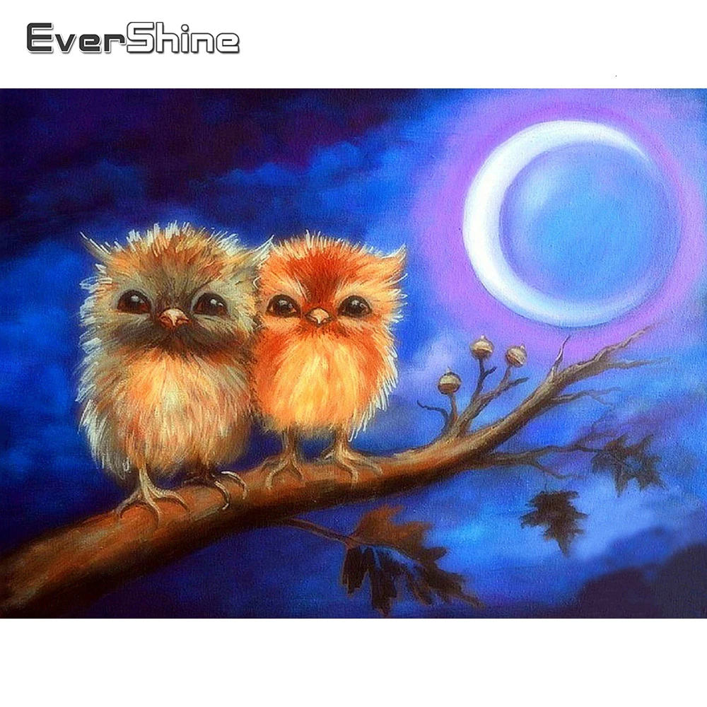 Evershine 5D алмазная вышивка животные картина стразы мозаика совы крестиком