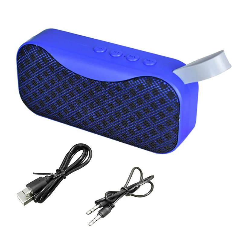 Синий Беспроводной Bluetooth громкой динамик мини открытый Клеммник для сабвуфера-в карты динамик Поддержка FM передачи AUX вход - Цвет: Синий