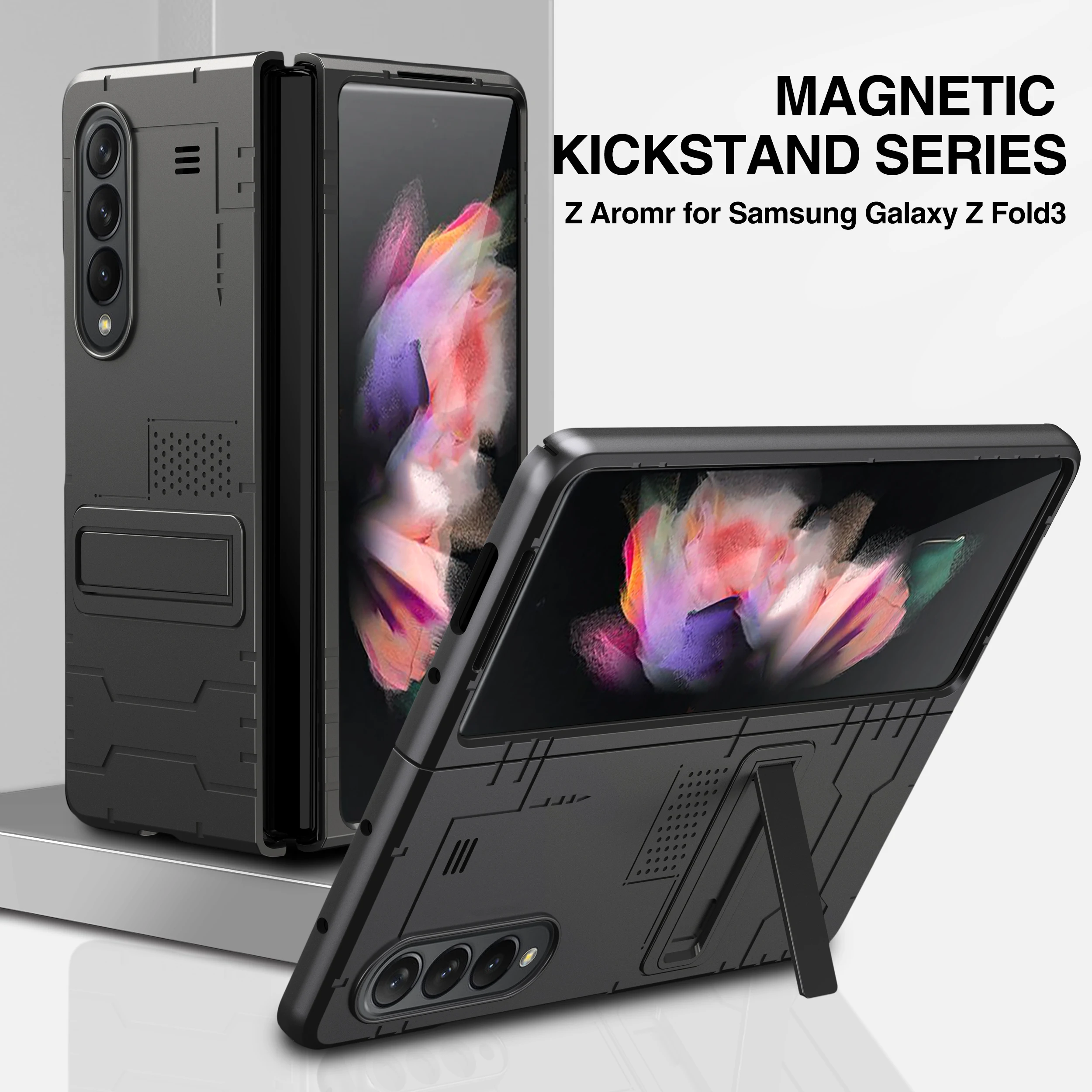 drop protection kickstand protective case for samsung galaxy fold 3 fold3 fold3 fold 2 5g shockproof folding phone bag cover free global shipping