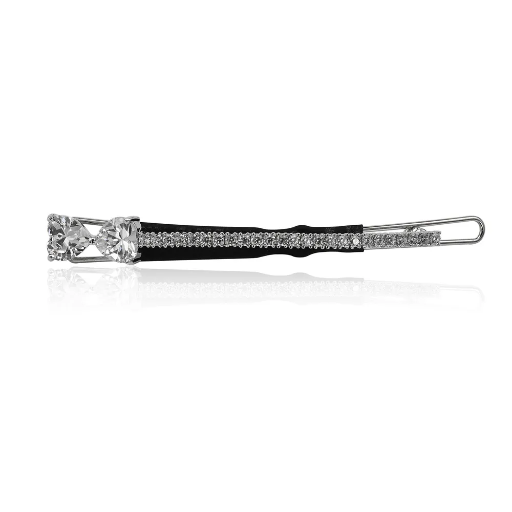 

High Quality Wonderful Hair Jewelry Brand Bowknot Design AAA Cubic Zirconia Barrette Clips Hair Accessories F00024
