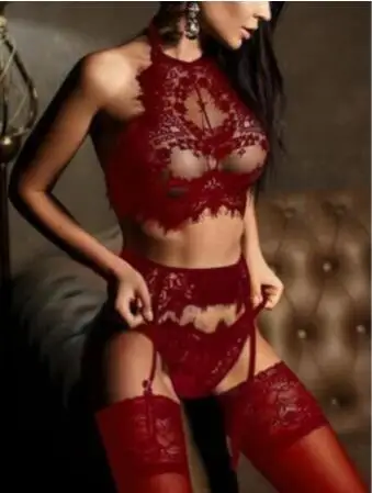 

S-3XL Women Transparent Bra Set & Garter Sexy Lingerie Bralette Thong Set Lace Lenceria Plus Size Underwear Bra And Panty Set