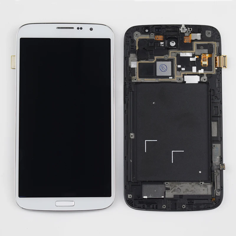 white with frame Для samsung Galaxy Mega 6,3 I9200 lcd дисплей кодирующий преобразователь сенсорного экрана в сборе Замена для i9200 i9205 lcd Рамка - Цвет: white with frame