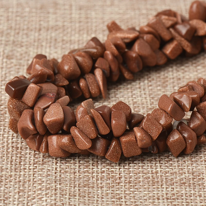 Golden sand stone Irregular Brown beads size for handmade diy necklace bracelets jewelry making both men and women gifts | Украшения и