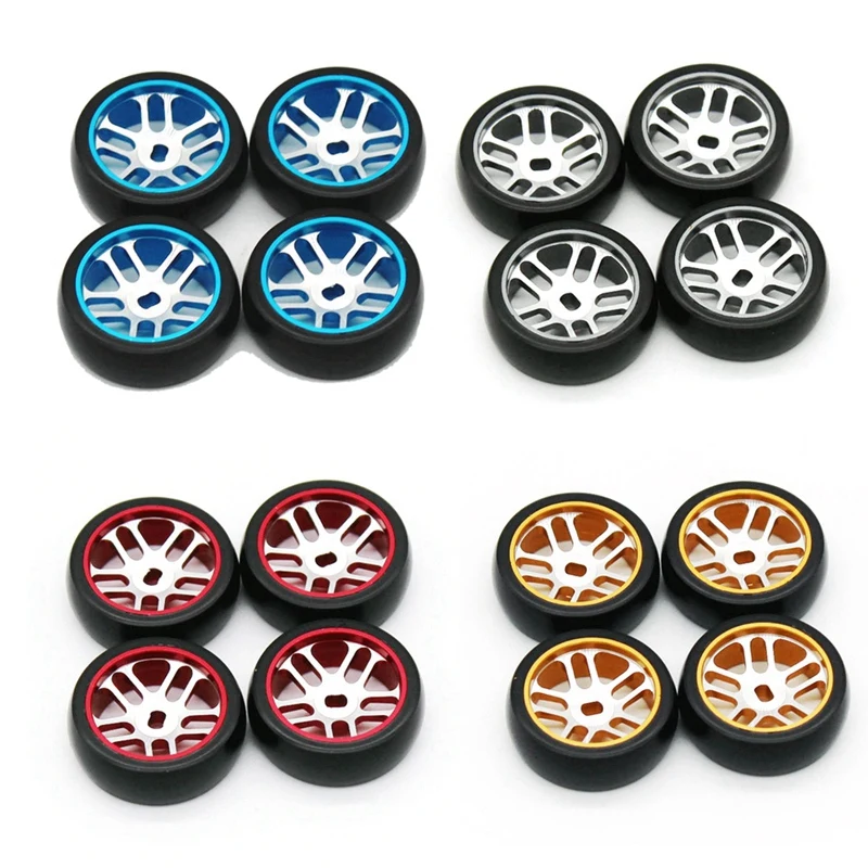 

4 шт. металлический обод колеса + Жесткая дрифтерная шина для Wltoys K969 K979 K989 P929 Mini-Z Q D 1/28 обновленные детали для радиоуправляемых автомобилей