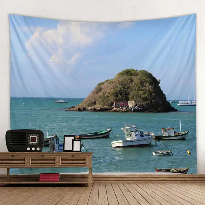 

blue The sea Tapestry Bohemian Wall Hanging Dream Hanging Cloth Mandala Printed Tapestry Living Room Bedroom Home Decor