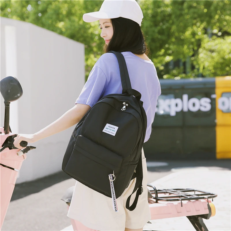 2019 Новый Для женщин рюкзак кисточкой буквы японский стиль кольцо для путешествий