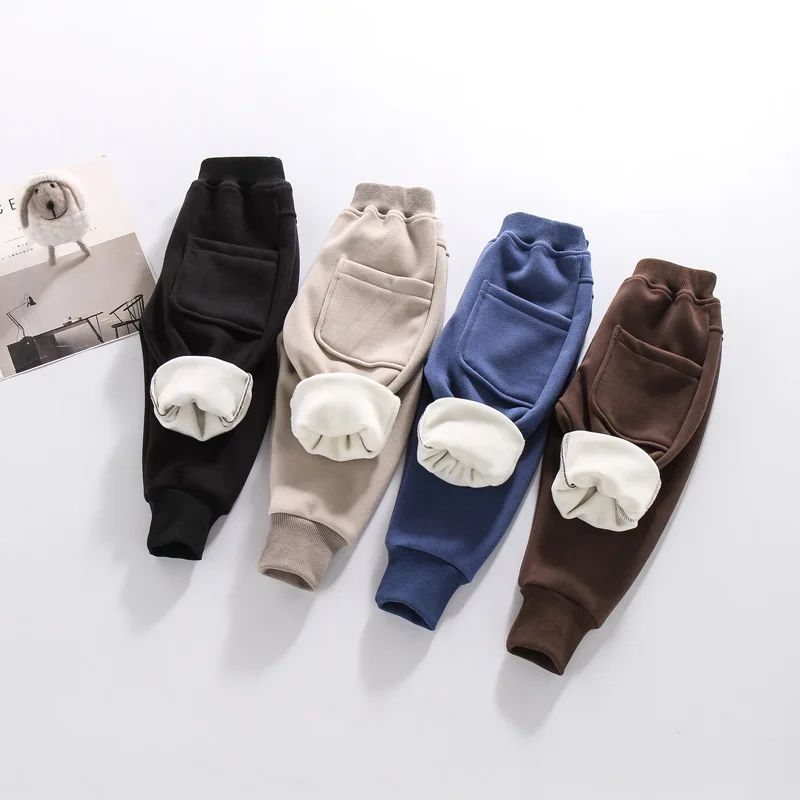 Большие размеры повседневные спортивные детские штаны Новинка 2020 года Плюшевые