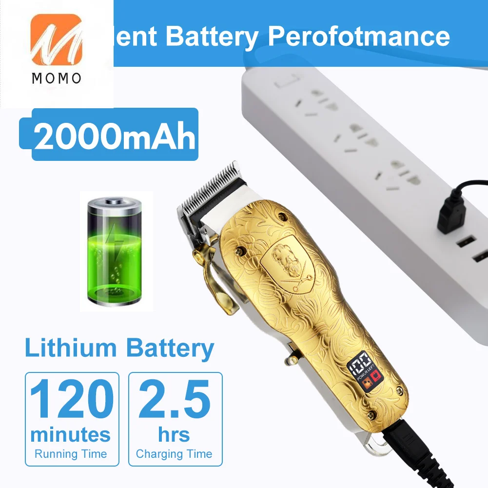 

Hair Trimmer Machine Cordless Rechargeable Professional Hair Cutting Kit for Men Barber Shop Hair Removal