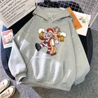Толстовка женская с капюшоном, Модный свитшот с Санта-Клаусом, Повседневный пуловер в стиле хип-хоп, с рождественским принтом, Осень-зима