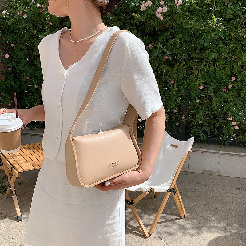 

Ladies Messenger Bag Crossbody Shoulder Handbags Women New 2021 Portable Fashion Solid Color Pu Leather Large Capacity Bag