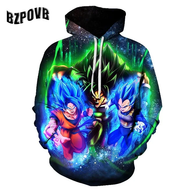 Горячая аниме худи Dragon Ball для мужчин и женщин 3D толстовки Супер сайян Вегета Дети Толстовка Гоку мужская повседневная куртка мультфильм мальчики Outwea