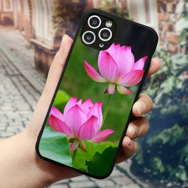 

Lotus Flowers Phone Case for iPhone 11 12 mini pro XS MAX 8 7 6 6S Plus X 5S SE 2020 XR