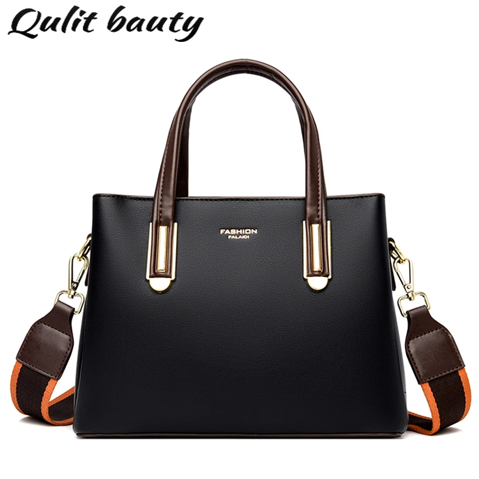 

3-layer Fashion Women's One-shoulder Messenger Bag High Quality Soft Leather Ladies Handbag Purses and Handbags Luxury Designer