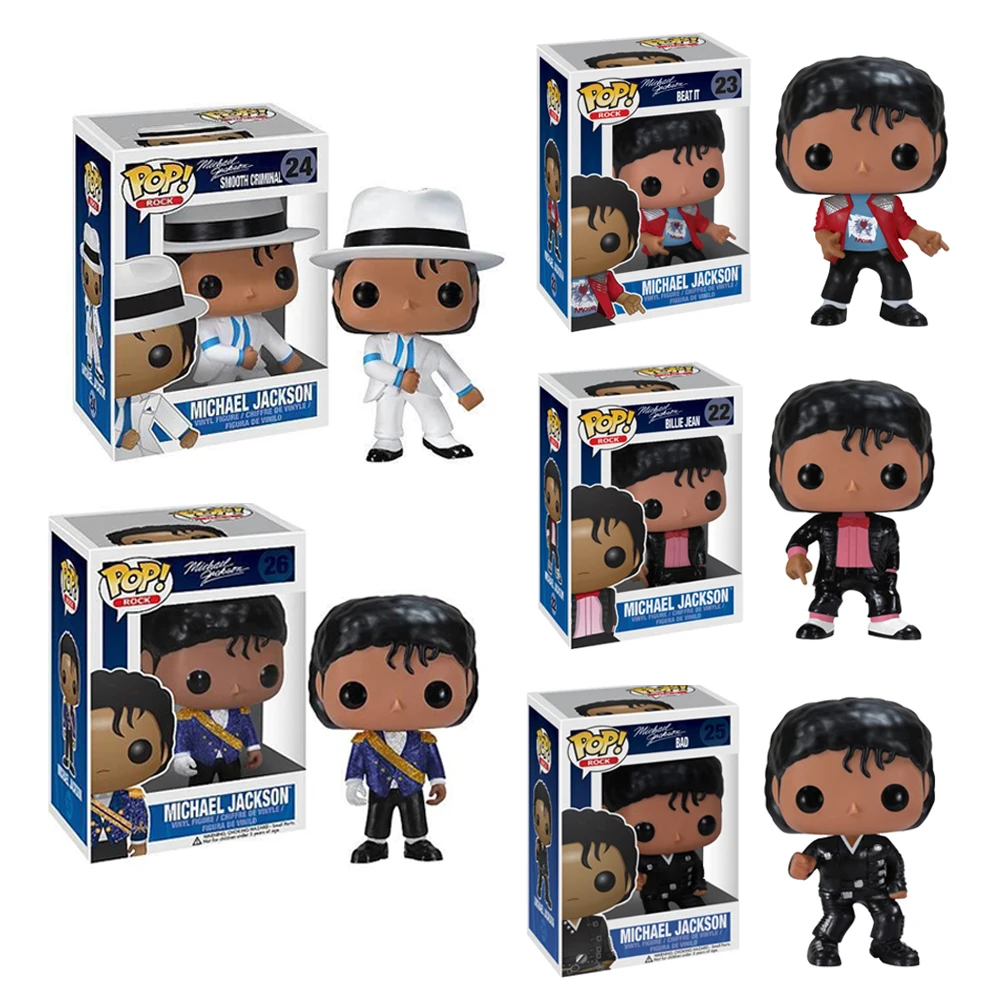 FUNKO POP 5 стилей! BILLIE JEAN BEAT IT BAD SM00TH CRIMINAL Майкл Джексон модель Фигурка Коллекционная модель игрушки для детей
