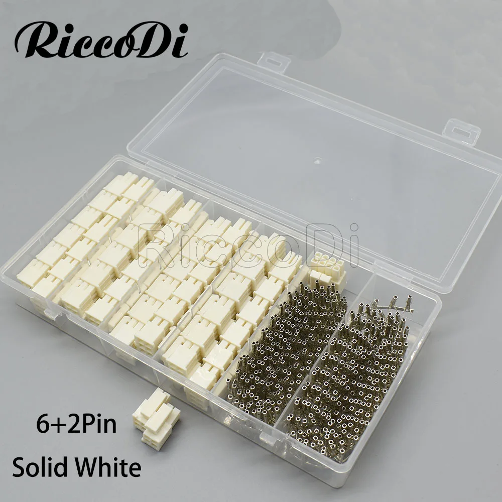 400 шт. 5557 черные красные прозрачные обжимные гнездовые разъемы 8 контактов 6 PCIE EPS