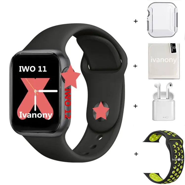 B Часы SmartWatch IWO 12 Series 5 IWO12 Pro умные часы 1:1 44 мм часы 5 W55M W55 ЭКГ монитор сердечного ритма Поддержка Siri Управление часы - Цвет: B