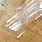 Скатерть прямоугольная прозрачная из мягкого стекла и ПВХ, водонепроницаемая прослойная ткань для гостиной, кухни, домашнее покрытие для стола, коврик