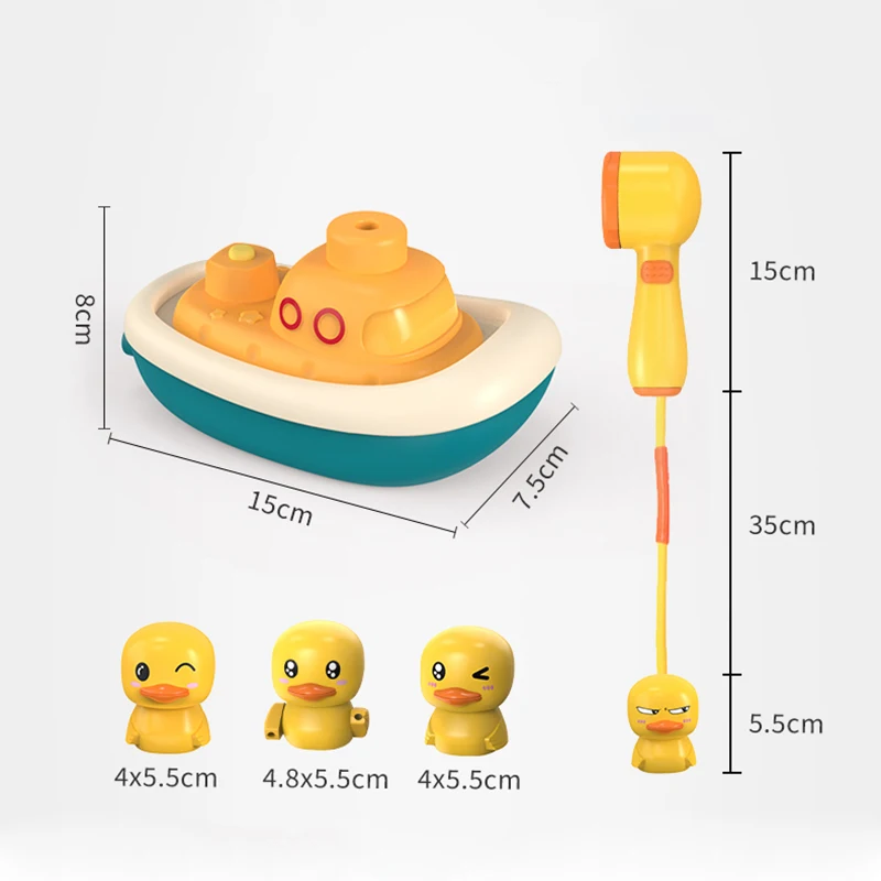 baby bath toys electric duck floating water spray shower game bathroom bathtub faucet sprinkler toy for children kids swimming free global shipping