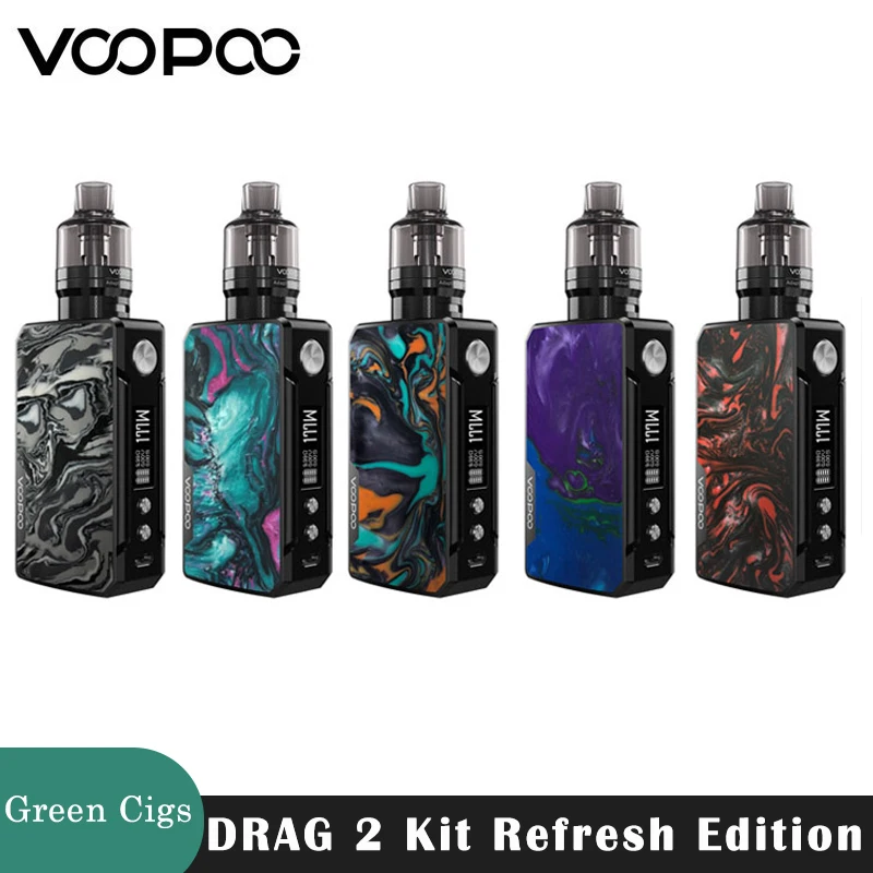 Оригинальный комплект VOOPOO Drag 2 обновленная версия 177 Вт боксмод вейп 4 5 мл бак PnP Pod
