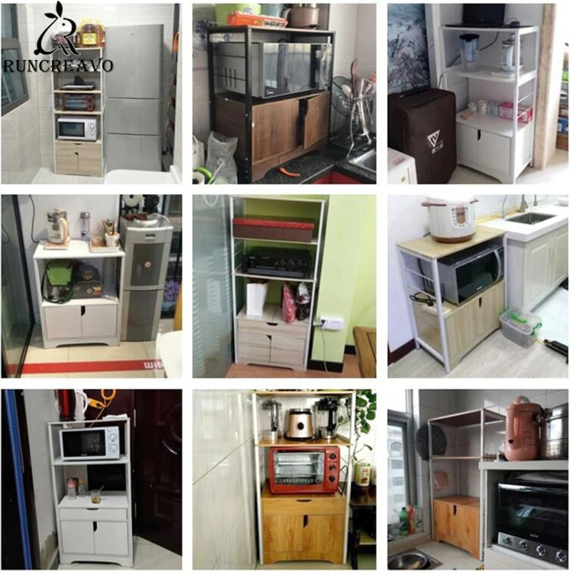 Кухонный шкаф с выдвижными ящиками 2/3-уровневая полка для микроволновой печи