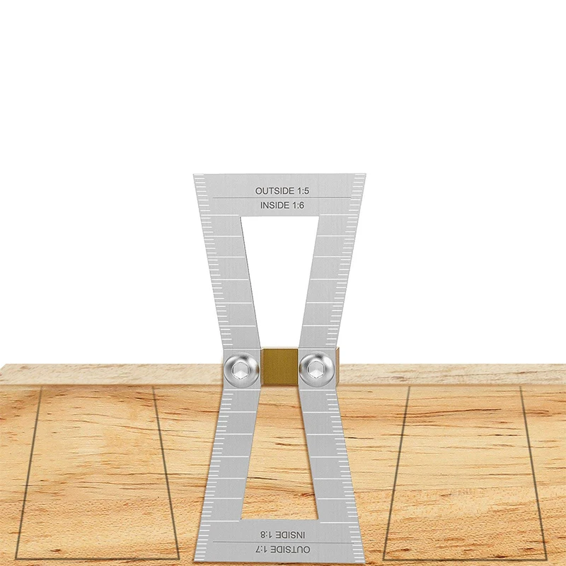 

Dovetail Marker, Hand Cut Wood Joints Gauge Dovetail Guide Tool with Scale, Dovetail Template Size 1: 5-1: 6 and 1: 7-1: 8 for W