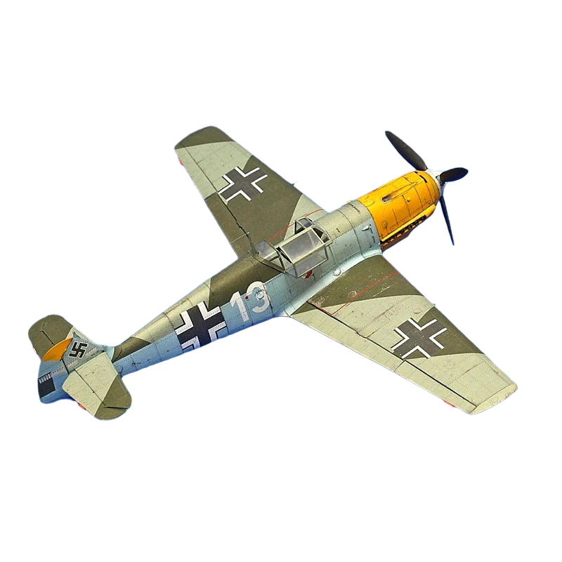 

Germany BF-109E-4 Battle Plane DIY 3D Paper Model Building Kit Cardboard Art Crafts Child Educational Puzzle Toys