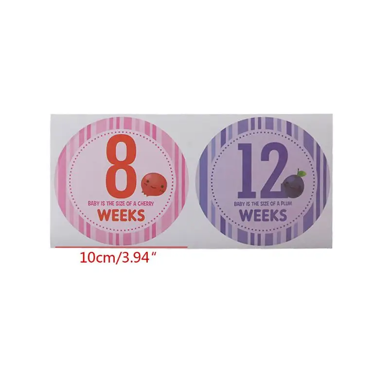 

16 Pcs Pregnancy Milestone Stickers Photography Weekly Belly Clothing Stickers