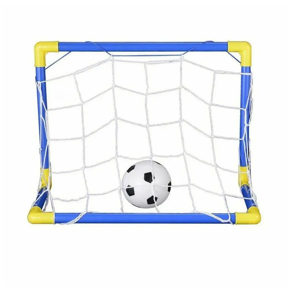 

Folding Mini Football Soccer Goal Post Net Set with Birthday Gift Kids Plastic Games Toys Pump Outdoor Child Indoor Sport C3F2