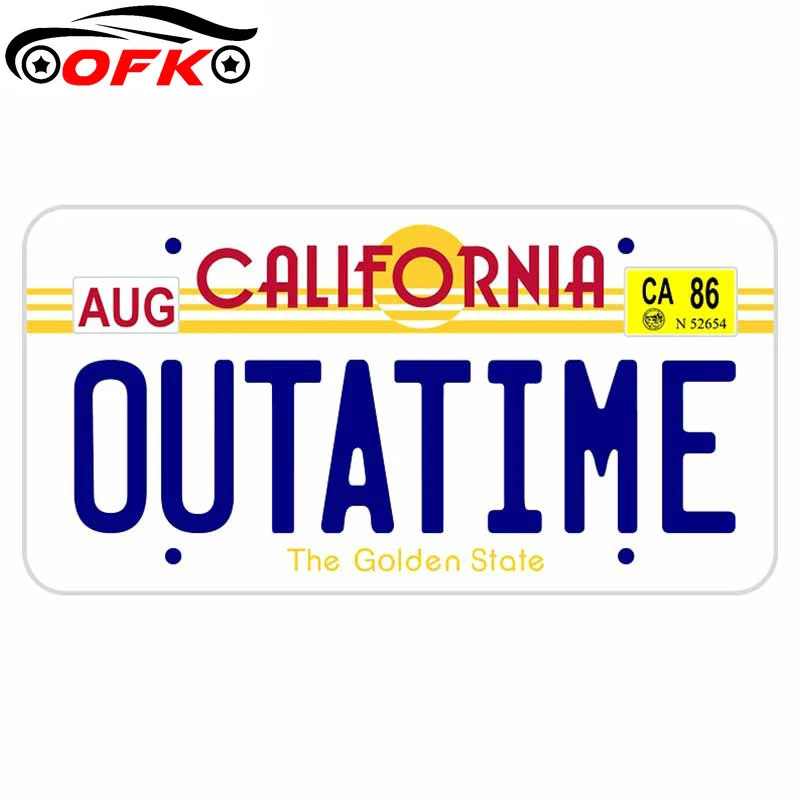

Car Sticker Decor Motorcycle Decals for California Passport Outatime Anime Surfboard Laptop Refrigerator Decal PVC,12cm*13cm
