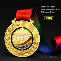 customized 360 degree rotatable swimming medal tag gold silver and bronze school sports competition creative medal souvenir