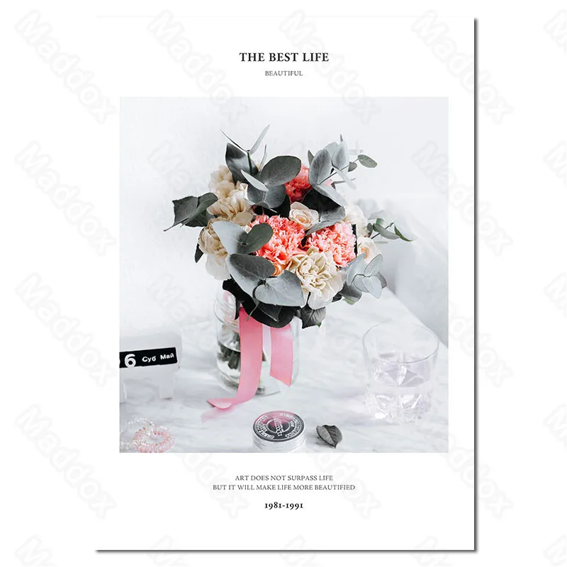 

Modern Home Decor Fashion Small Fresh and Beautiful Bouquets Decorative Painting Bedroom Wedding Room Hanging Paintings