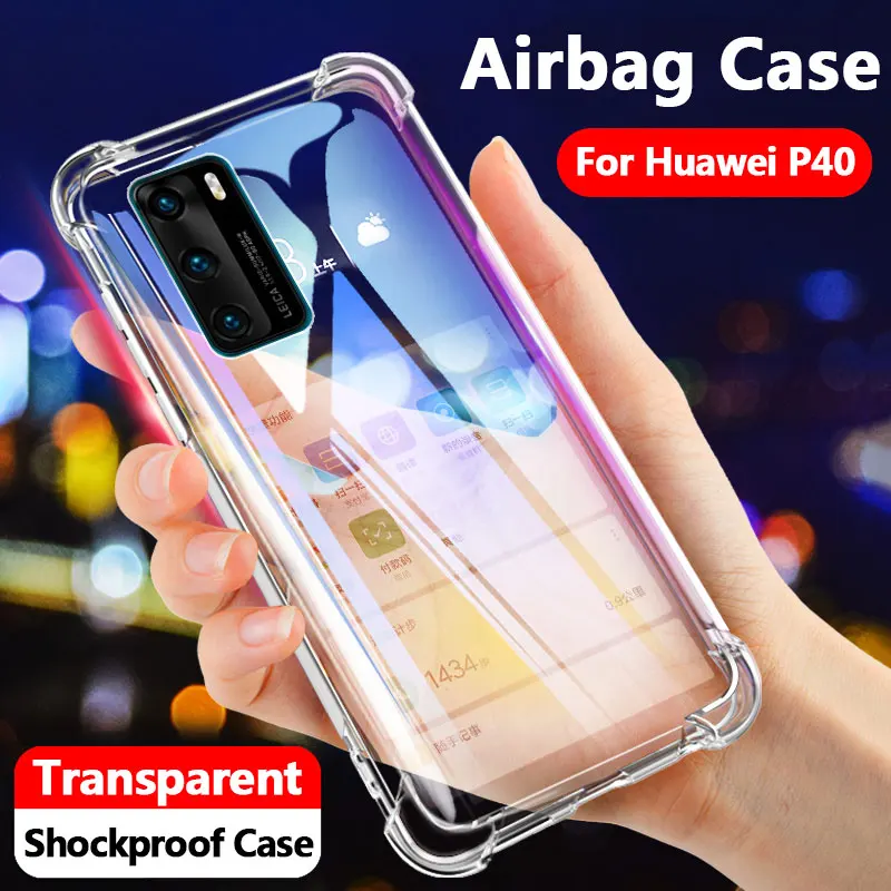 Чехол с воздушной подушкой для Huawei P40 P 40 Pro Plus P40Pro + Lite P40lite E чехол мягкой
