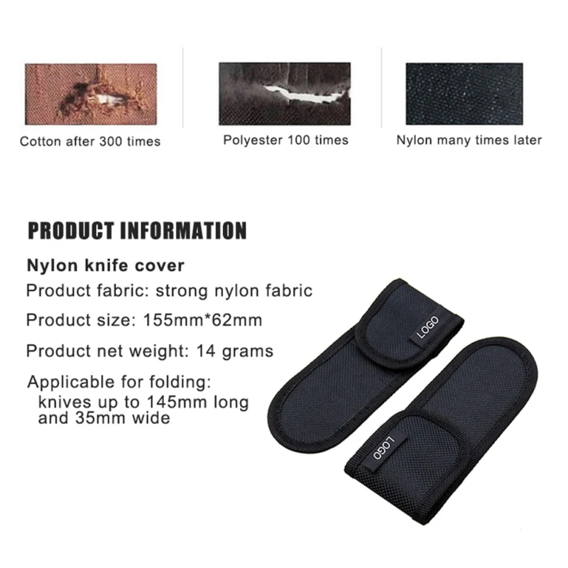 1pcs Outdoor Nylon Sheath Folding Cutter Black Clip Case Pliers Cutters Cover Bags Wood Cutter Sets Scabbard Waist Pack images - 6