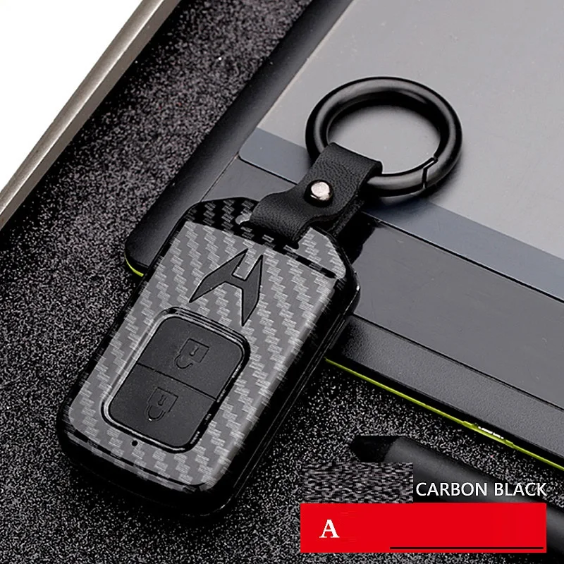 Автомобильный Стайлинг ABS углеродное волокно автомобильный пульт Smart Key чехол для