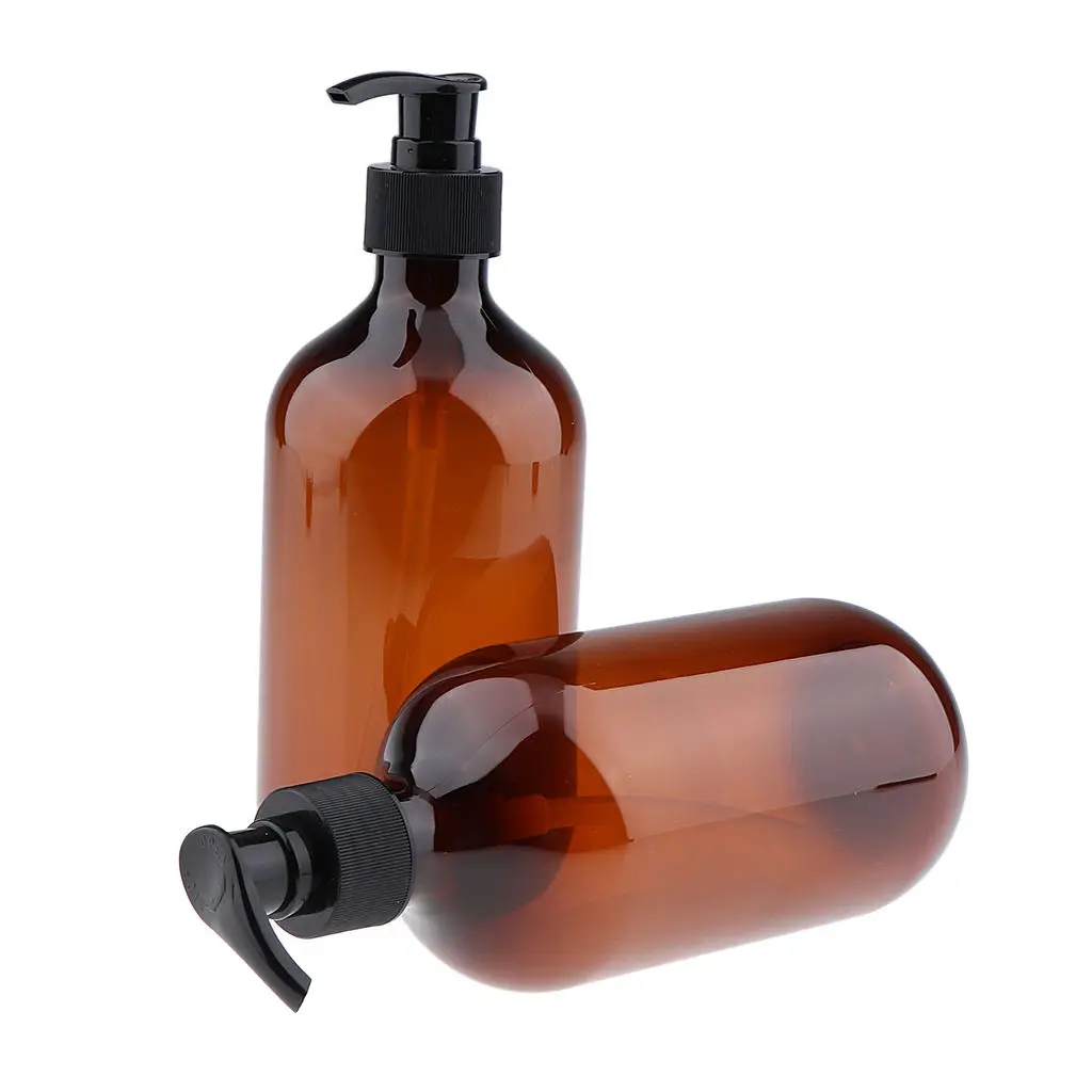 Пустой полупрозрачный шампунь для домашних животных 2 шт. перезаправляемый насос