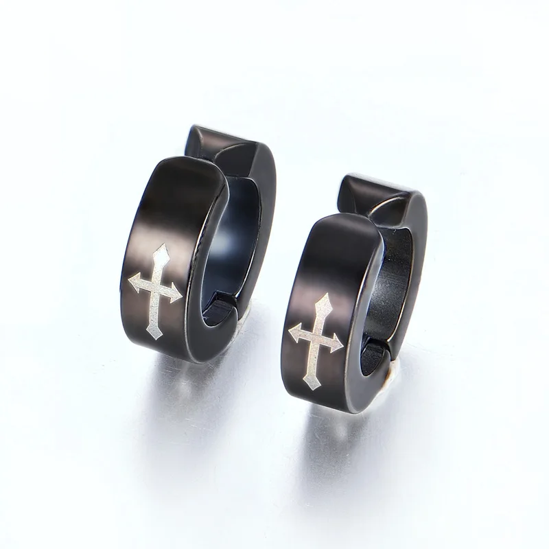 

Cross Clip Earrings Stainless Steel Punk Jewelry For Women Girl Friendship Gifts Jewelry Accessories